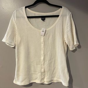Button Front T Shirt
